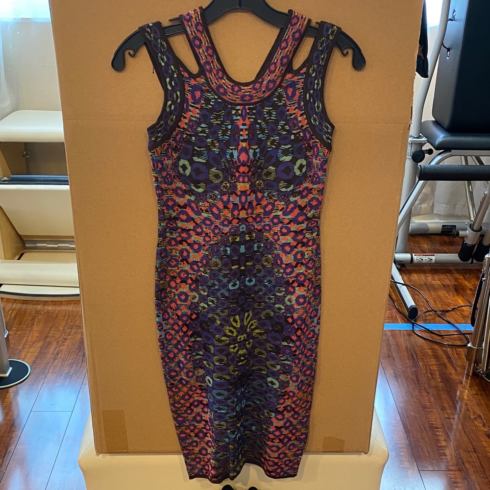 Missoni Purple Multi-Print Sleeveless Midi Dress